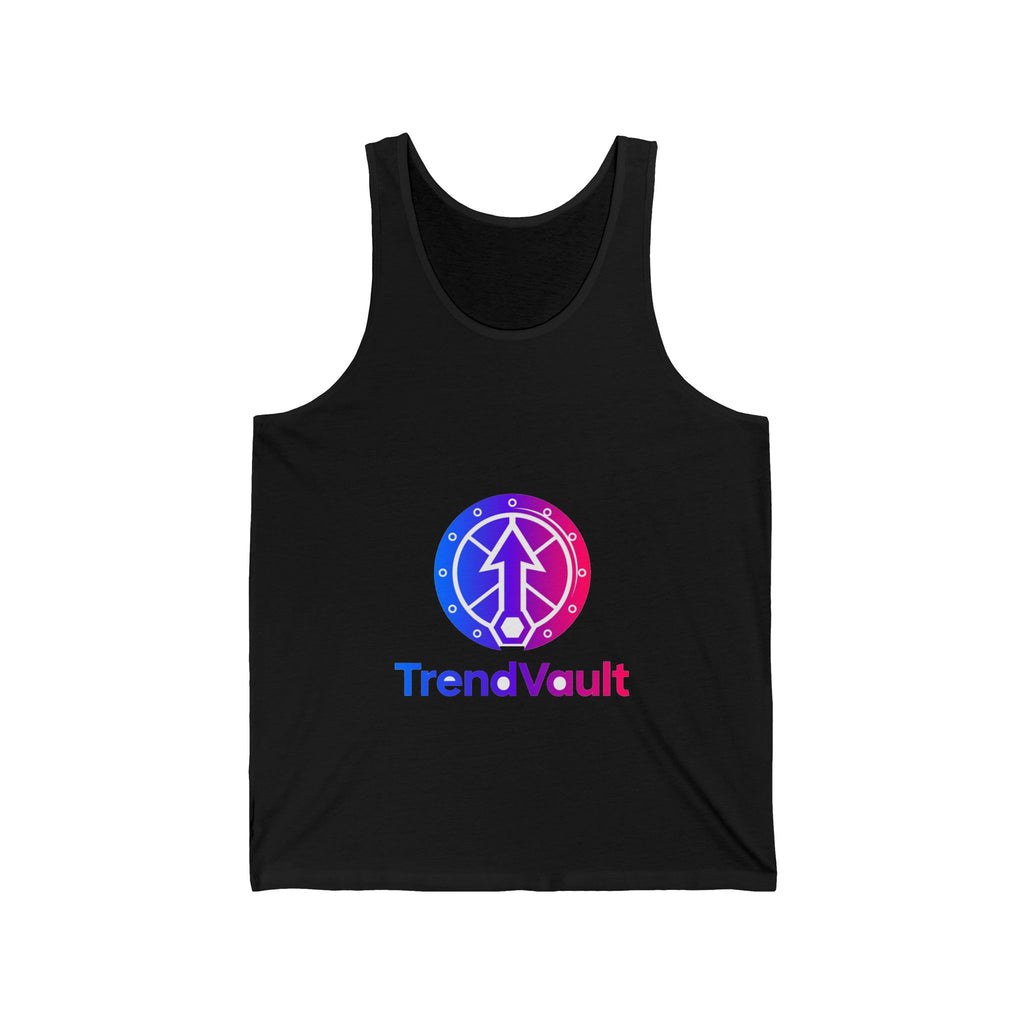 TrendVault Logo Muscle Tee – Black