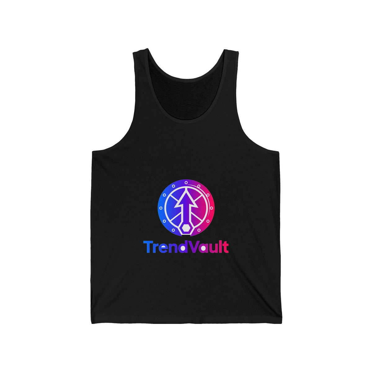 TrendVault Logo Muscle Tee – Black