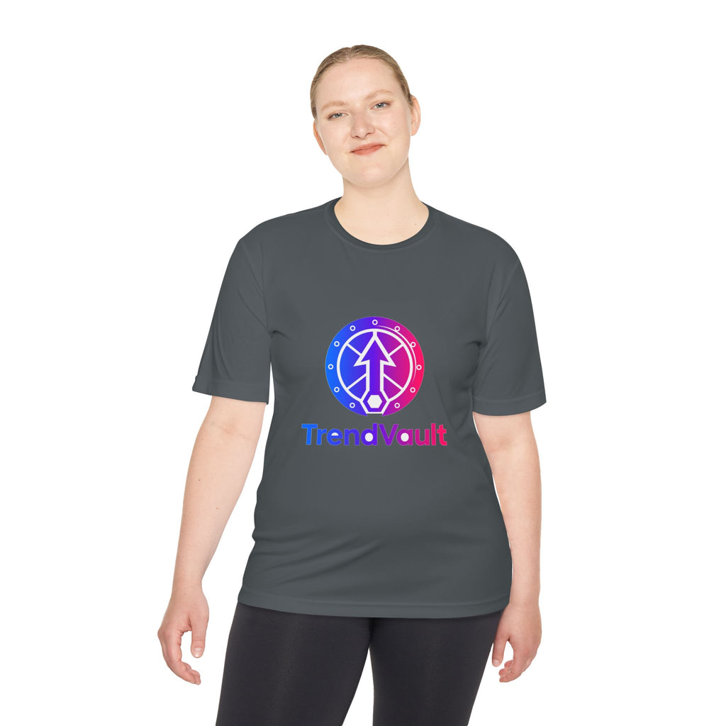 TrendVault Logo Sport Tee – Iron Grey