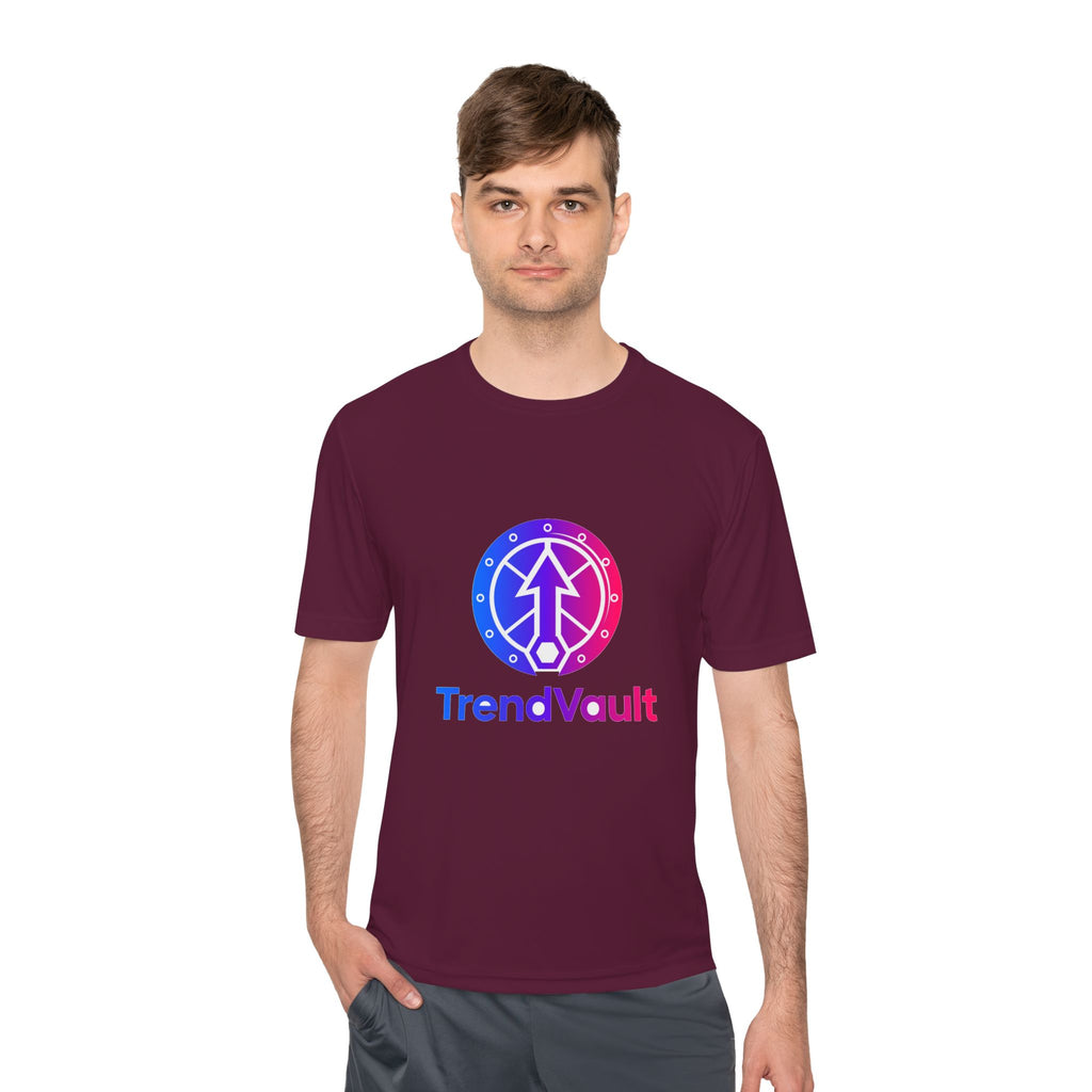 TrendVault Logo Sport Tee – Maroon