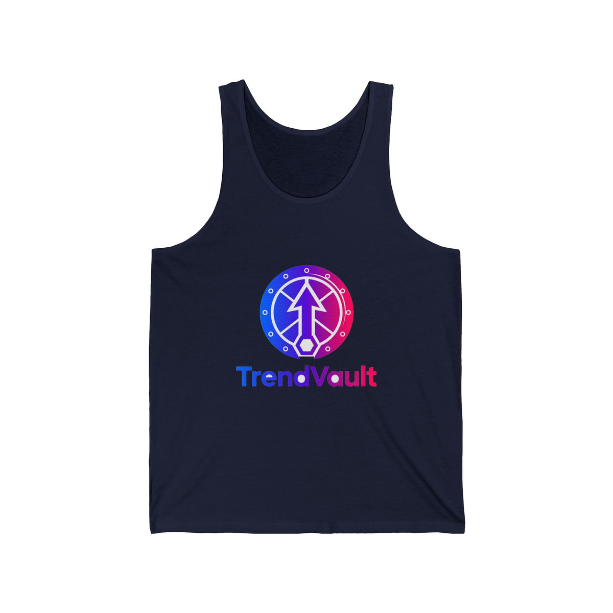 TrendVault Logo Muscle Tee – Navy
