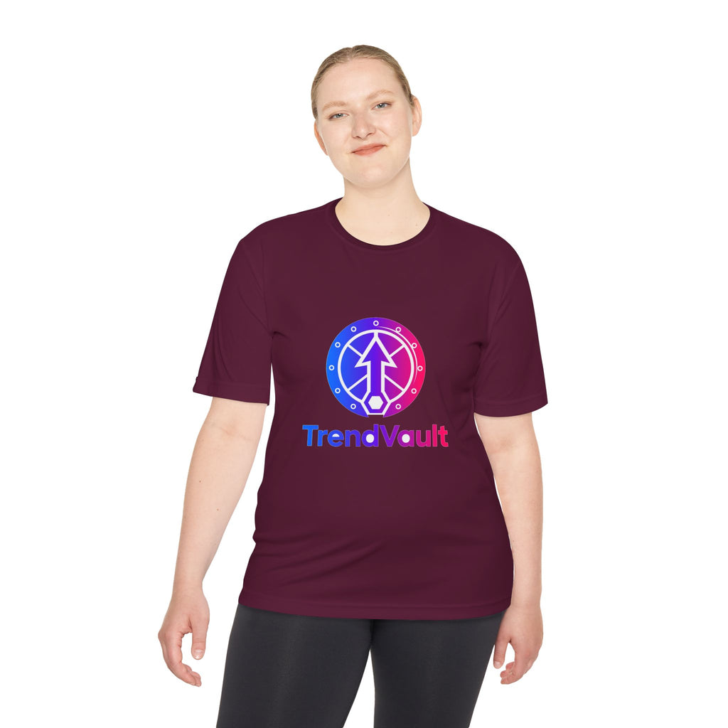 TrendVault Logo Sport Tee – Maroon