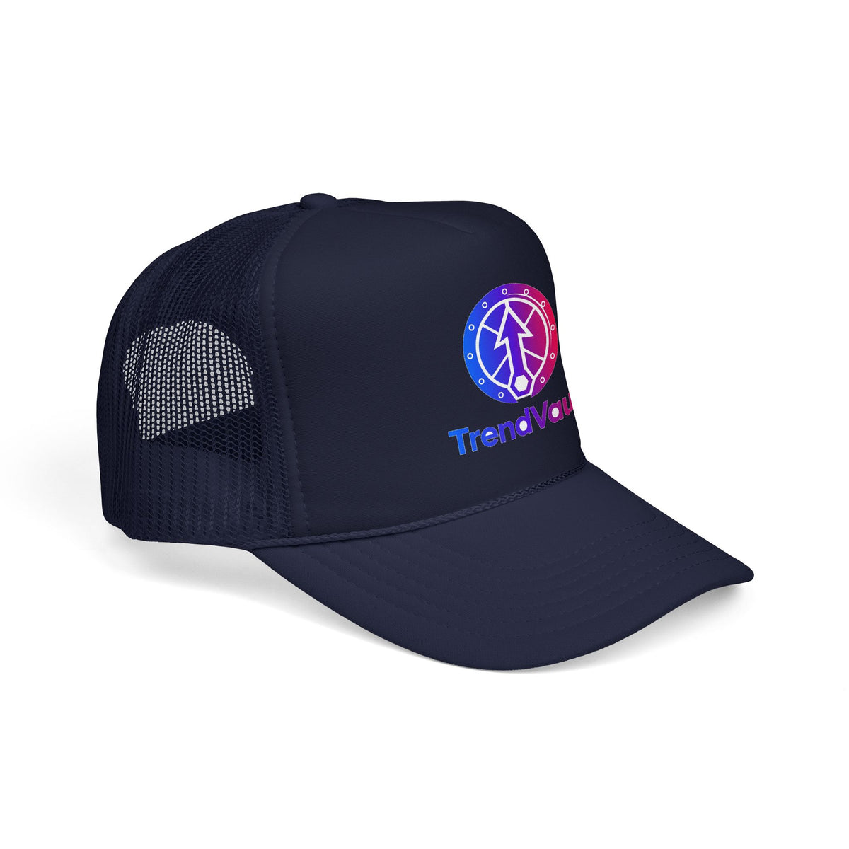 TrendVault Logo Foam Trucker Cap – Dark Navy