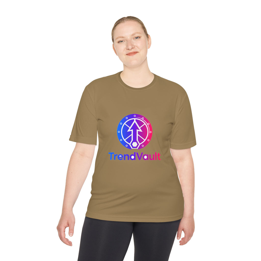 TrendVault Logo Sport Tee – Coyote Brown
