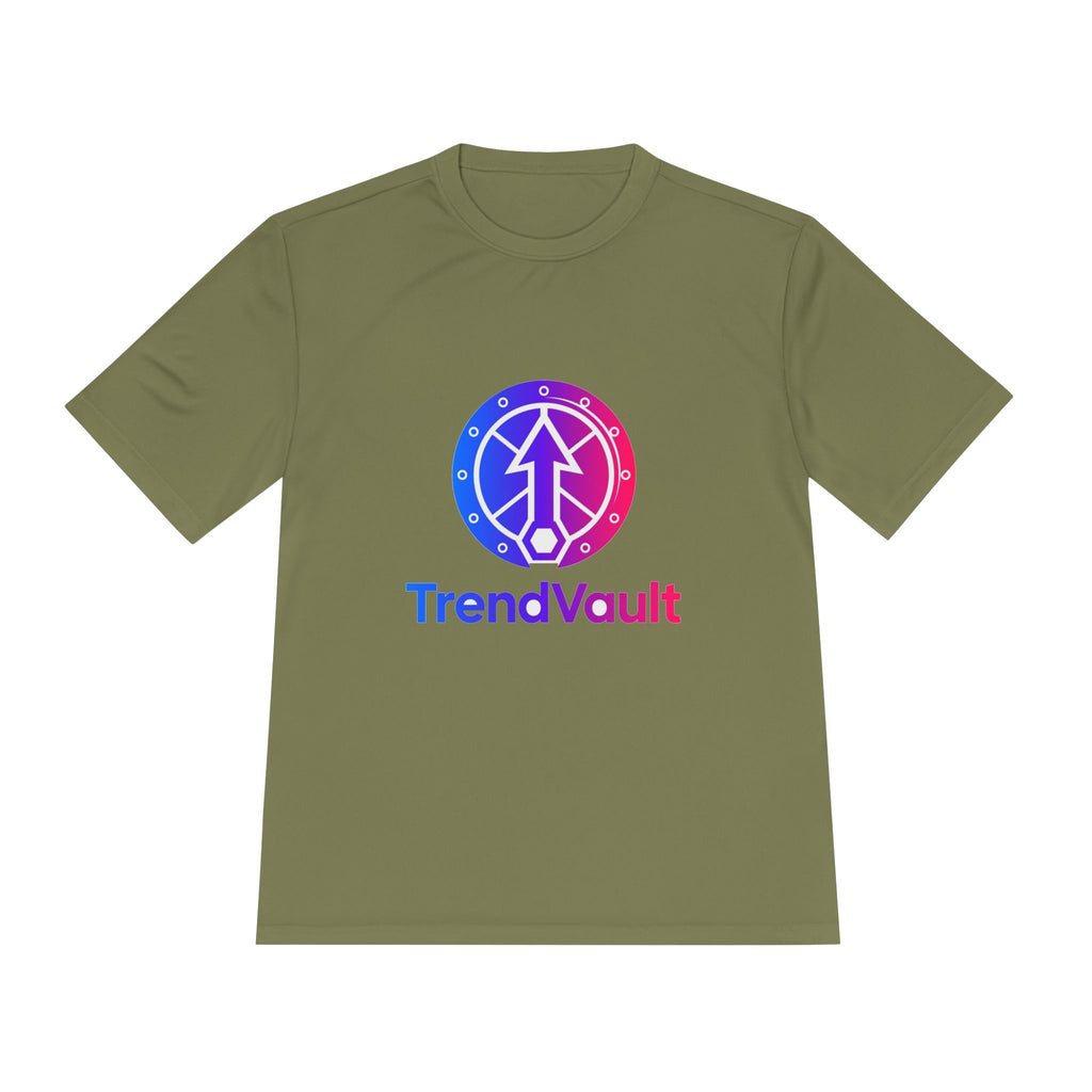 TrendVault Logo Sport Tee – Olive Drab Green