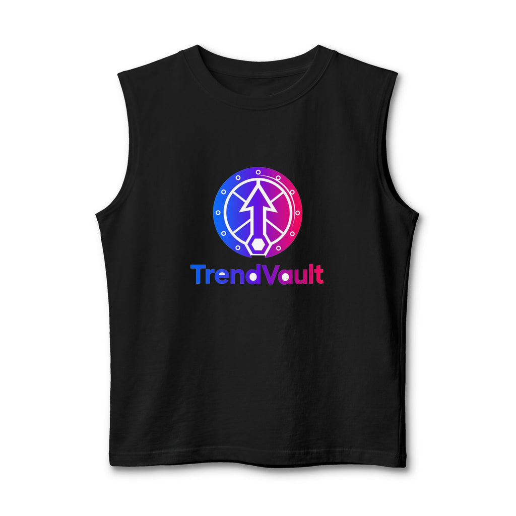 TrendVault Logo Muscle Tank – Black
