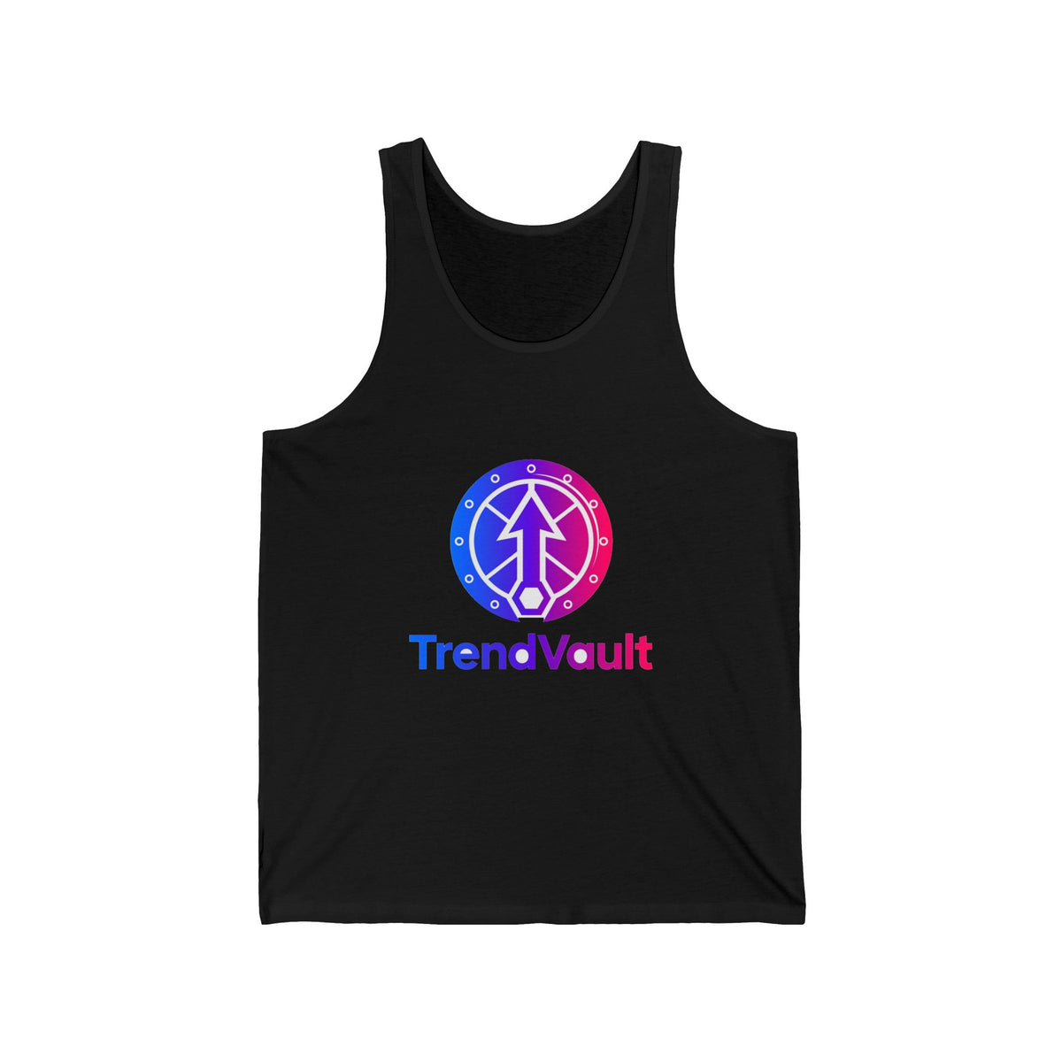 TrendVault Logo Muscle Tee – Black