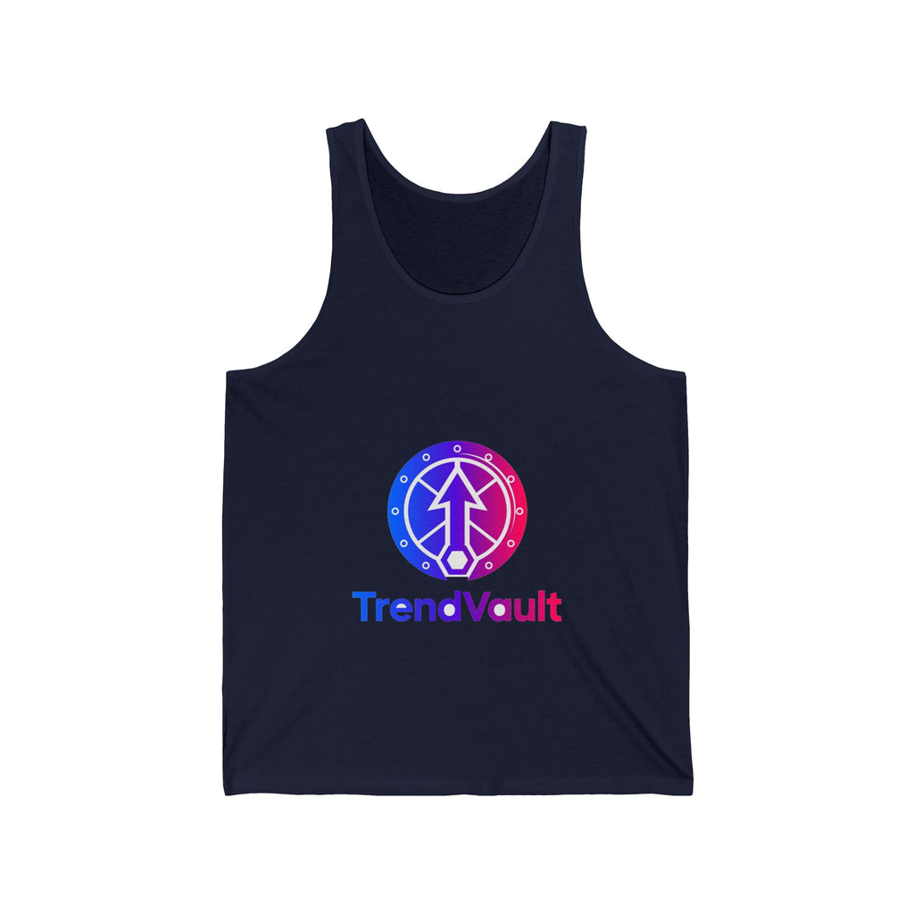 TrendVault Logo Muscle Tee – Navy