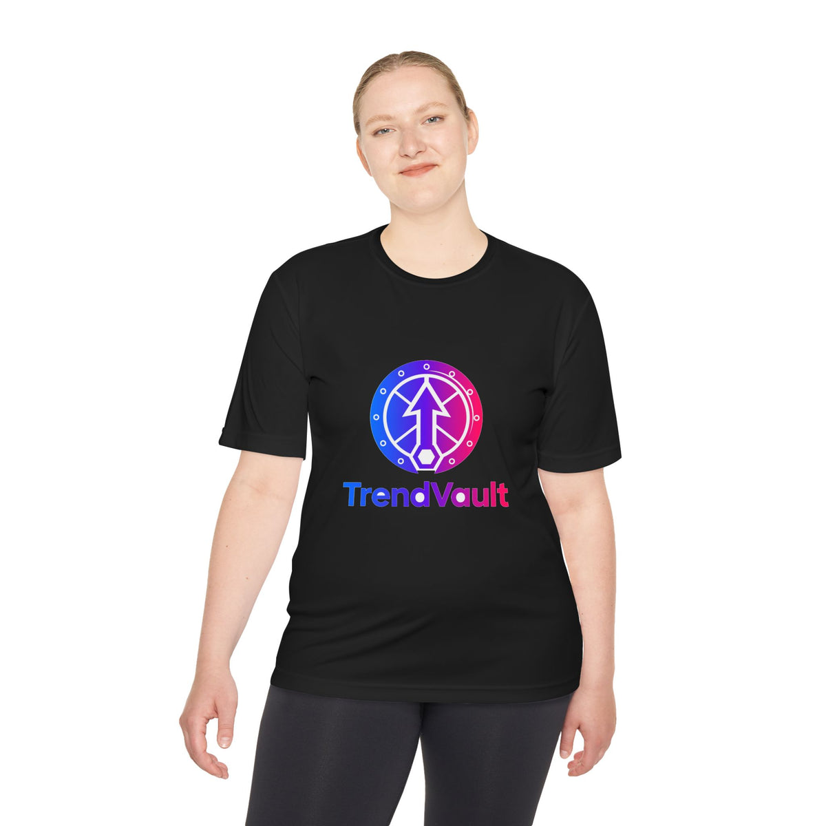 TrendVault Logo Sport Tee – Black