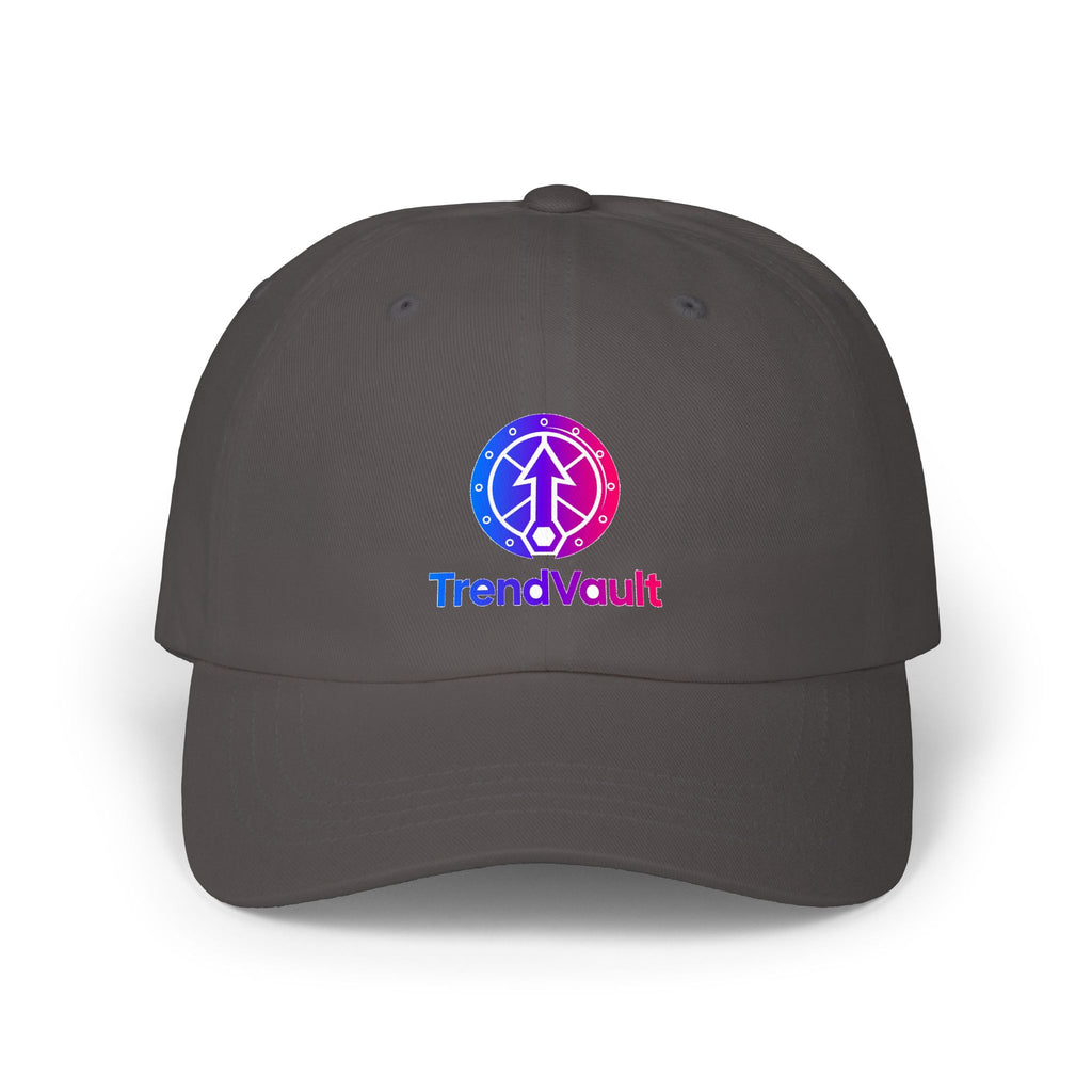 TrendVault Logo Dad Hat – Dark Grey