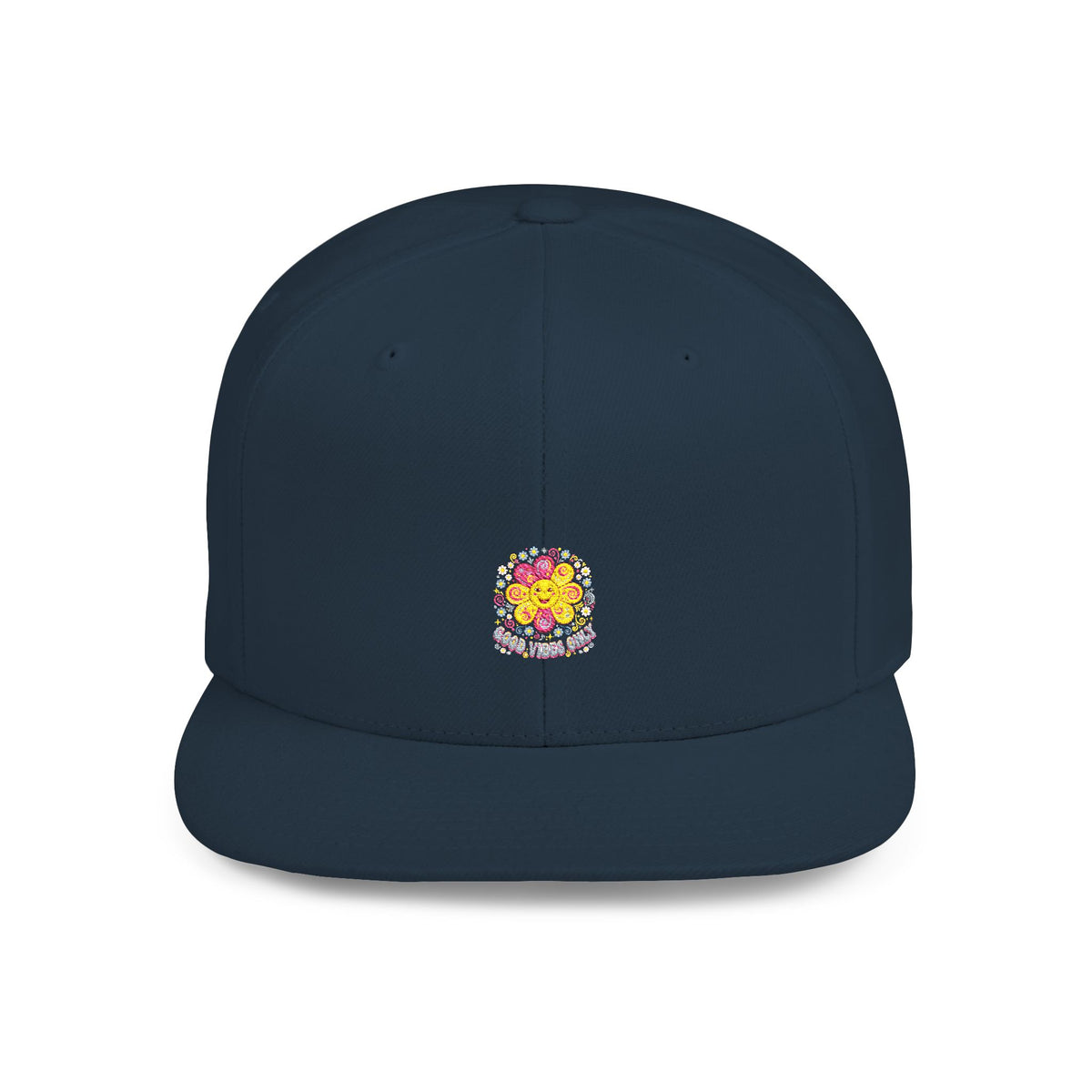 Good Vibes Snapback Cap – Navy