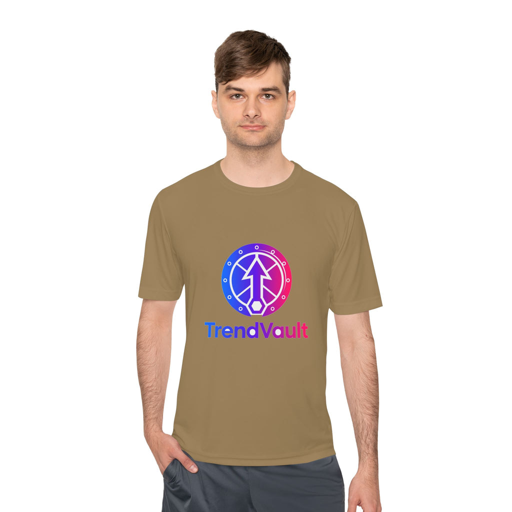 TrendVault Logo Sport Tee – Coyote Brown