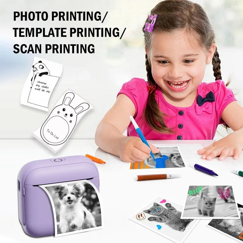 PocketPrint Mini Inkless Thermal Printer – Portable Bluetooth Printer for Labels, Photos & Notes