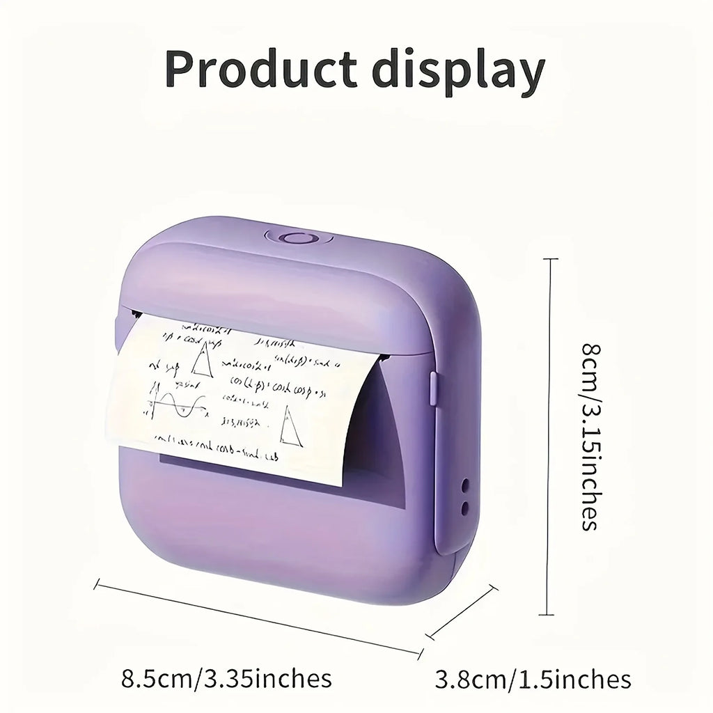 PocketPrint Mini Inkless Thermal Printer – Portable Bluetooth Printer for Labels, Photos & Notes