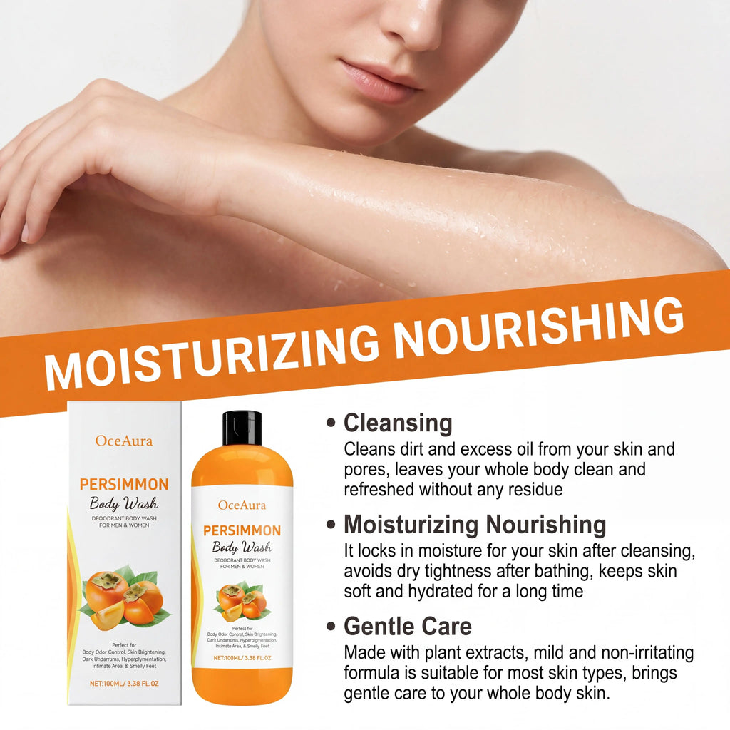 Fresh Persimmon Shower Gel for Gentle Deep Cleansing