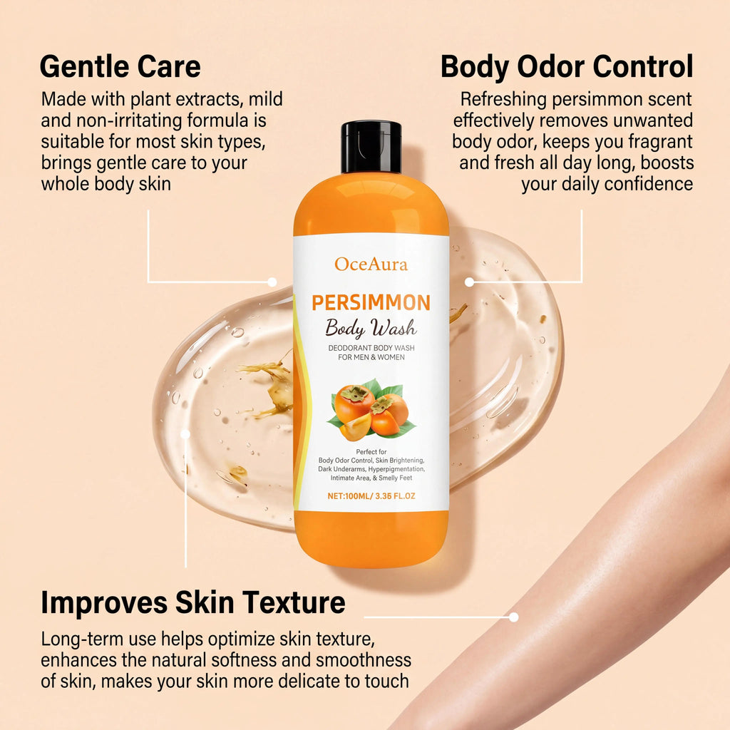Fresh Persimmon Shower Gel for Gentle Deep Cleansing
