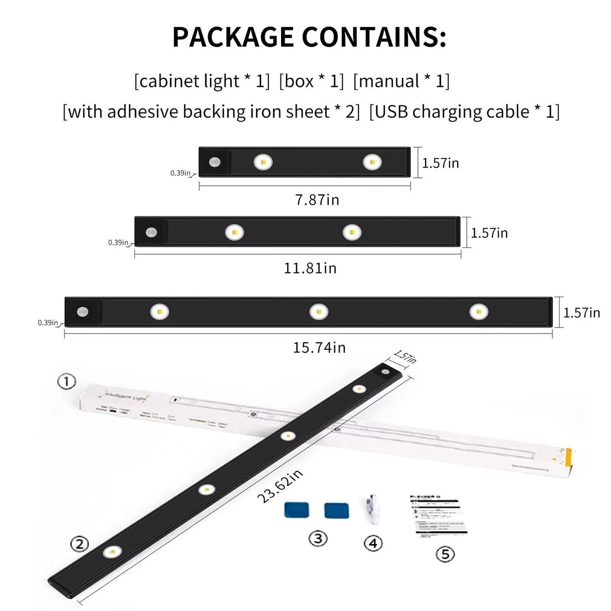 LED Ultra-Thin Under-Cabinet Light – Motion Sensor Night Light