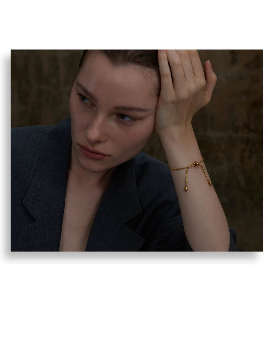 Adjustable Chain Pull-Out Bangle Bracelet