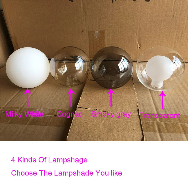 Modern LED Pendant Light – Glass Ball Ceiling Lamp