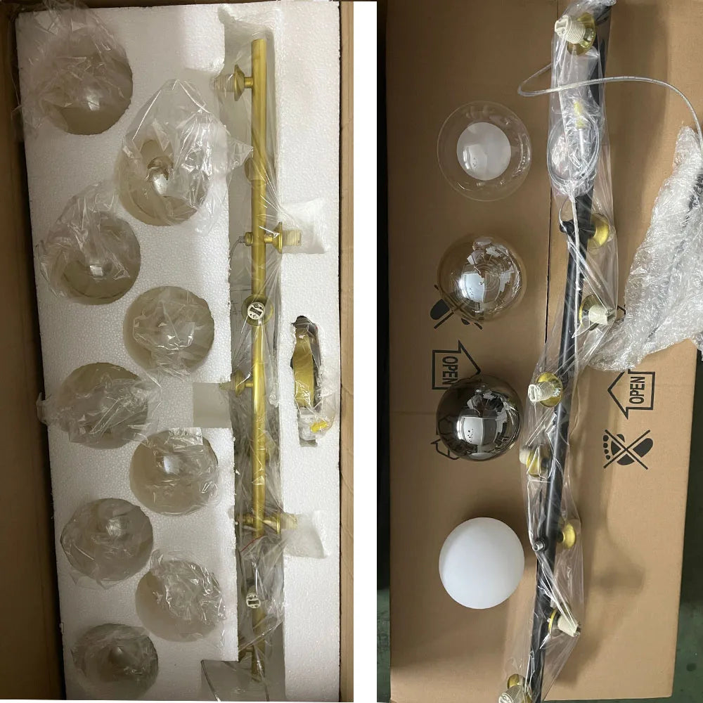 Modern LED Pendant Light – Glass Ball Ceiling Lamp