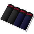 Men's Cotton Boxer Briefs, 4-Pack — Soft Letter-Waistband Underwear