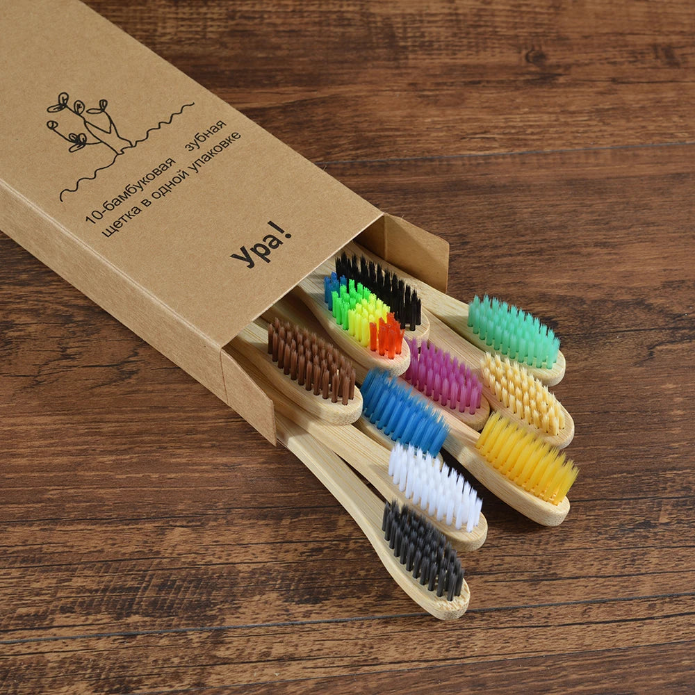 BambooSmile Natural Bamboo Toothbrush Set