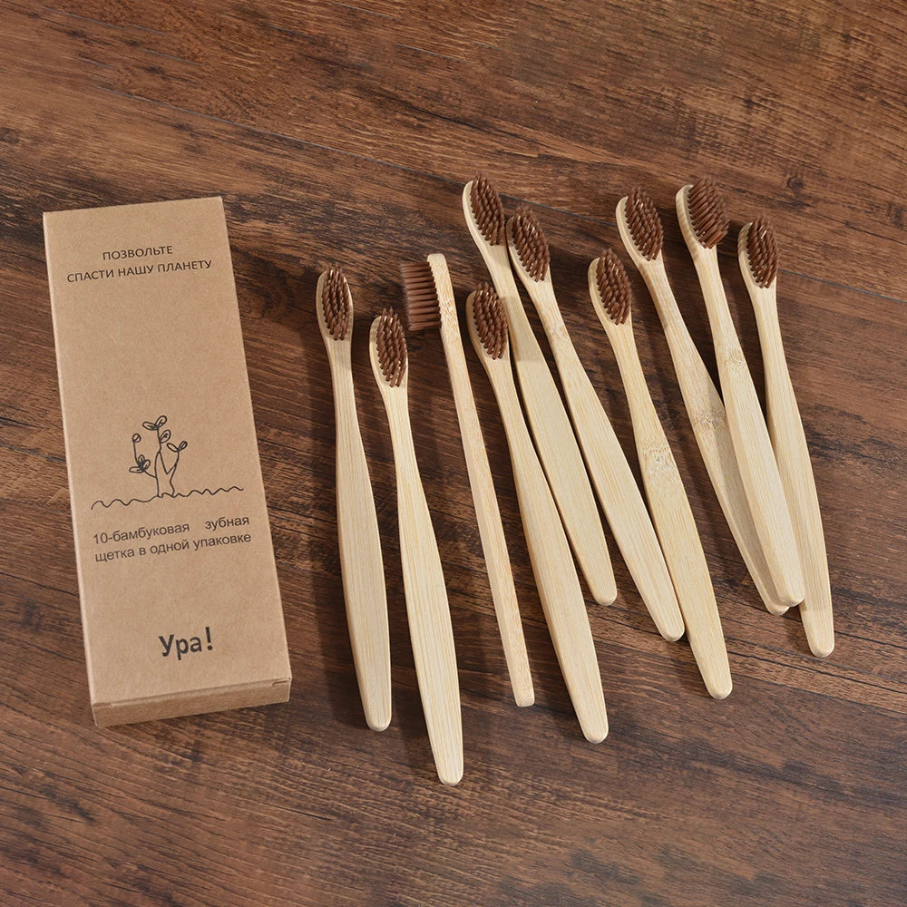 BambooSmile Natural Bamboo Toothbrush Set