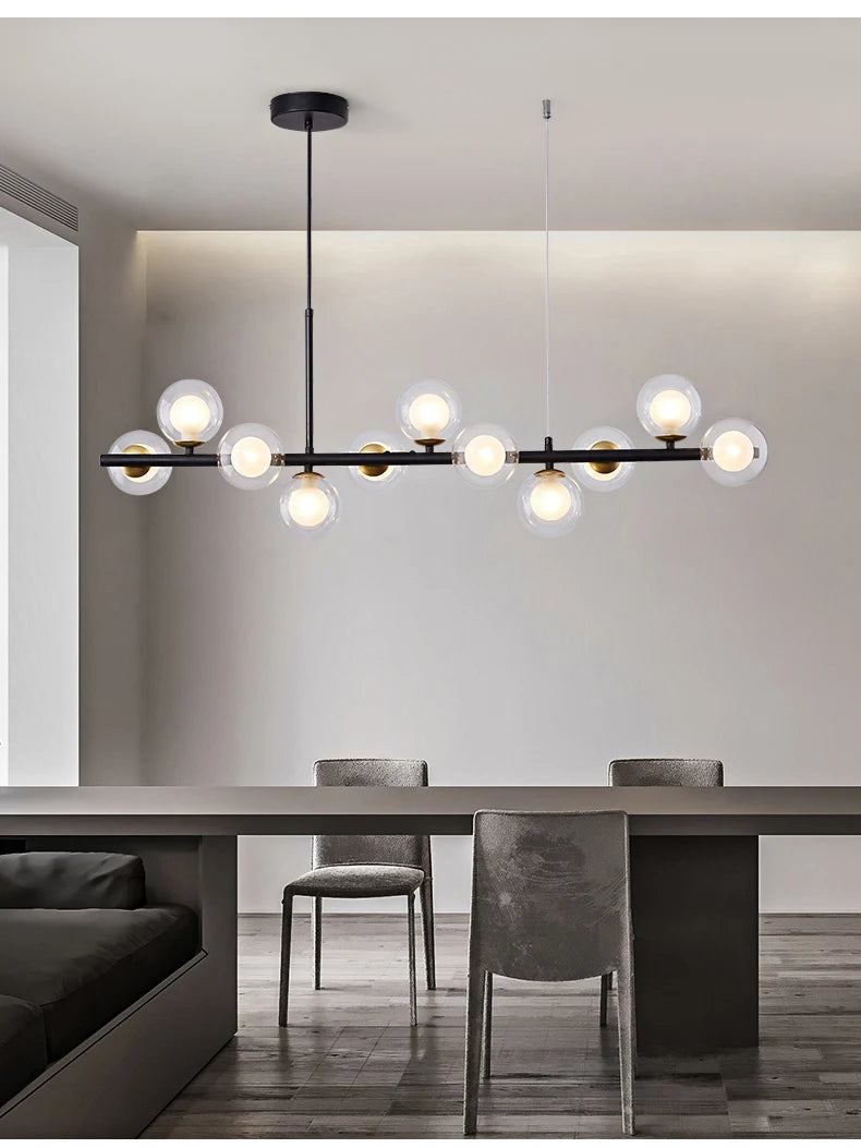 Modern LED Pendant Light – Glass Ball Ceiling Lamp