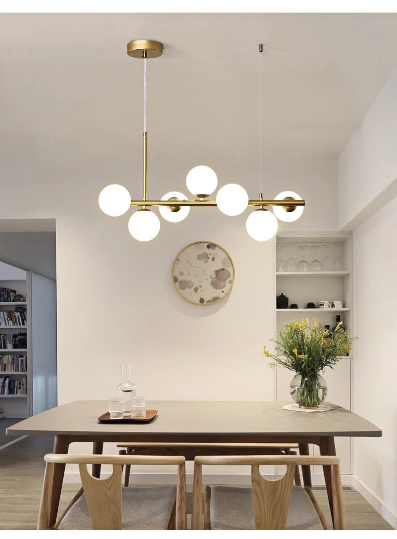 Modern LED Pendant Light – Glass Ball Ceiling Lamp
