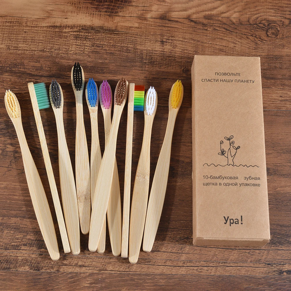 BambooSmile Natural Bamboo Toothbrush Set