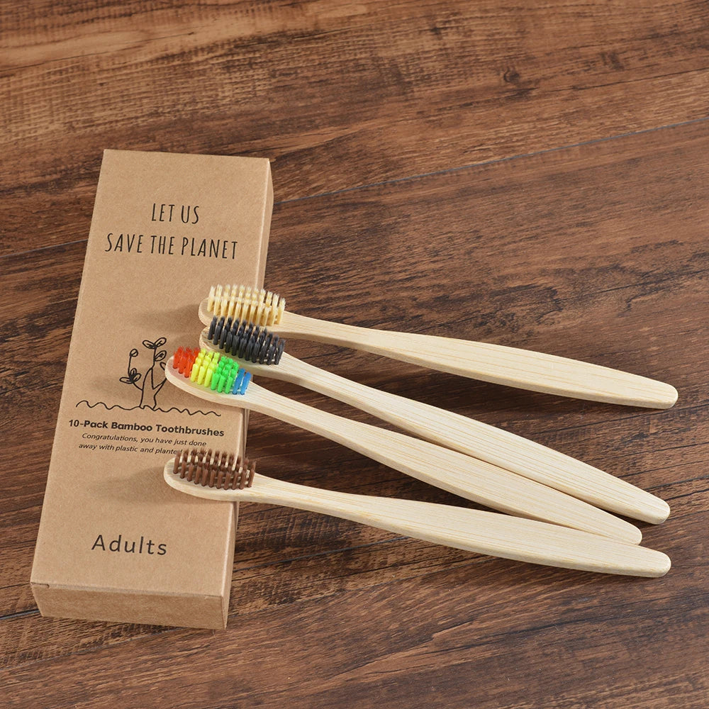 BambooSmile Natural Bamboo Toothbrush Set