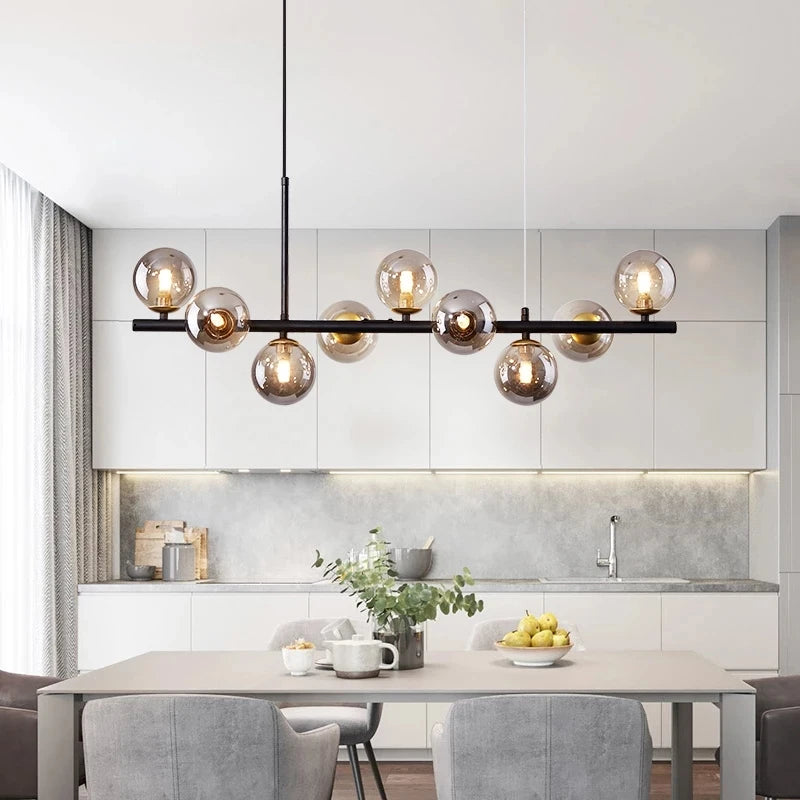 Modern LED Pendant Light – Glass Ball Ceiling Lamp