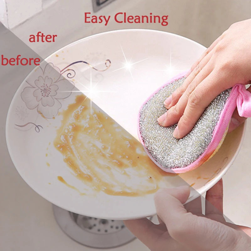 Double-Sided Dishwashing Sponge