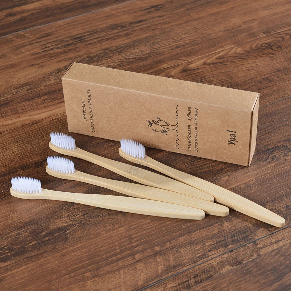 BambooSmile Natural Bamboo Toothbrush Set