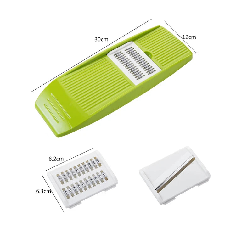 SliceMaster Pro Mandoline Slicer – 3-Blade Stainless Steel Vegetable Cutter