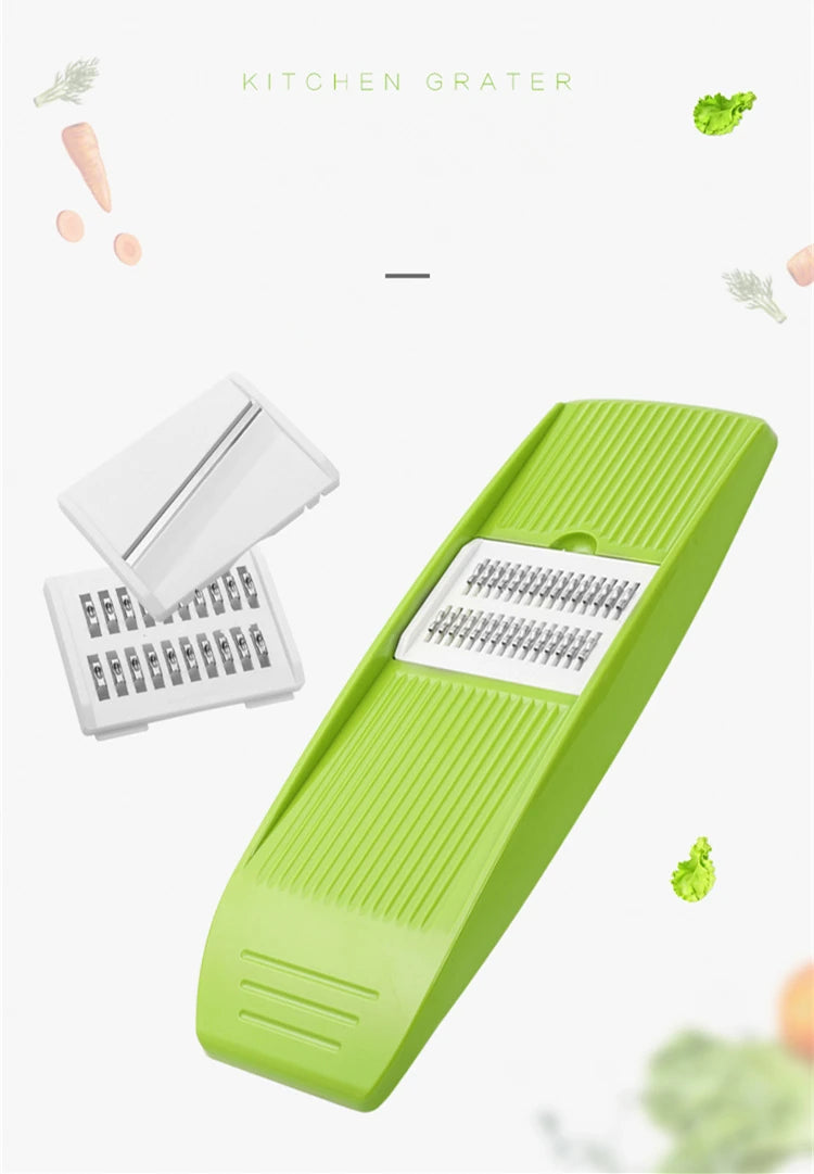 SliceMaster Pro Mandoline Slicer – 3-Blade Stainless Steel Vegetable Cutter