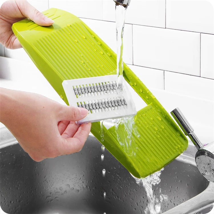 SliceMaster Pro Mandoline Slicer – 3-Blade Stainless Steel Vegetable Cutter