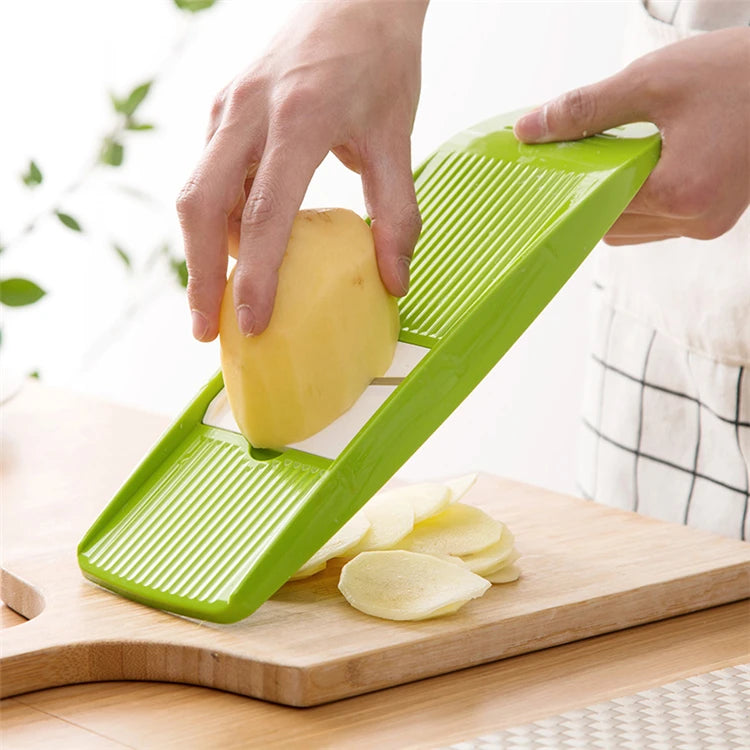 SliceMaster Pro Mandoline Slicer – 3-Blade Stainless Steel Vegetable Cutter