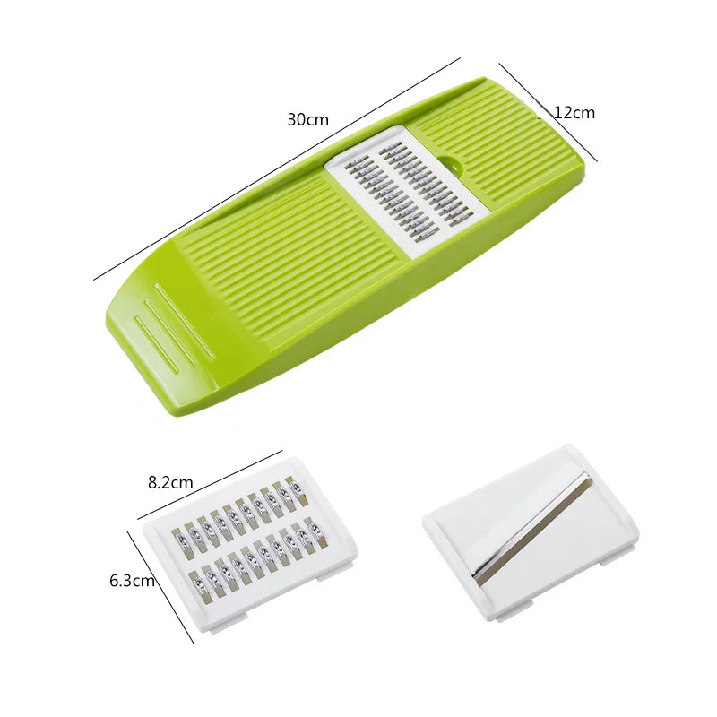 SliceMaster Pro Mandoline Slicer – 3-Blade Stainless Steel Vegetable Cutter