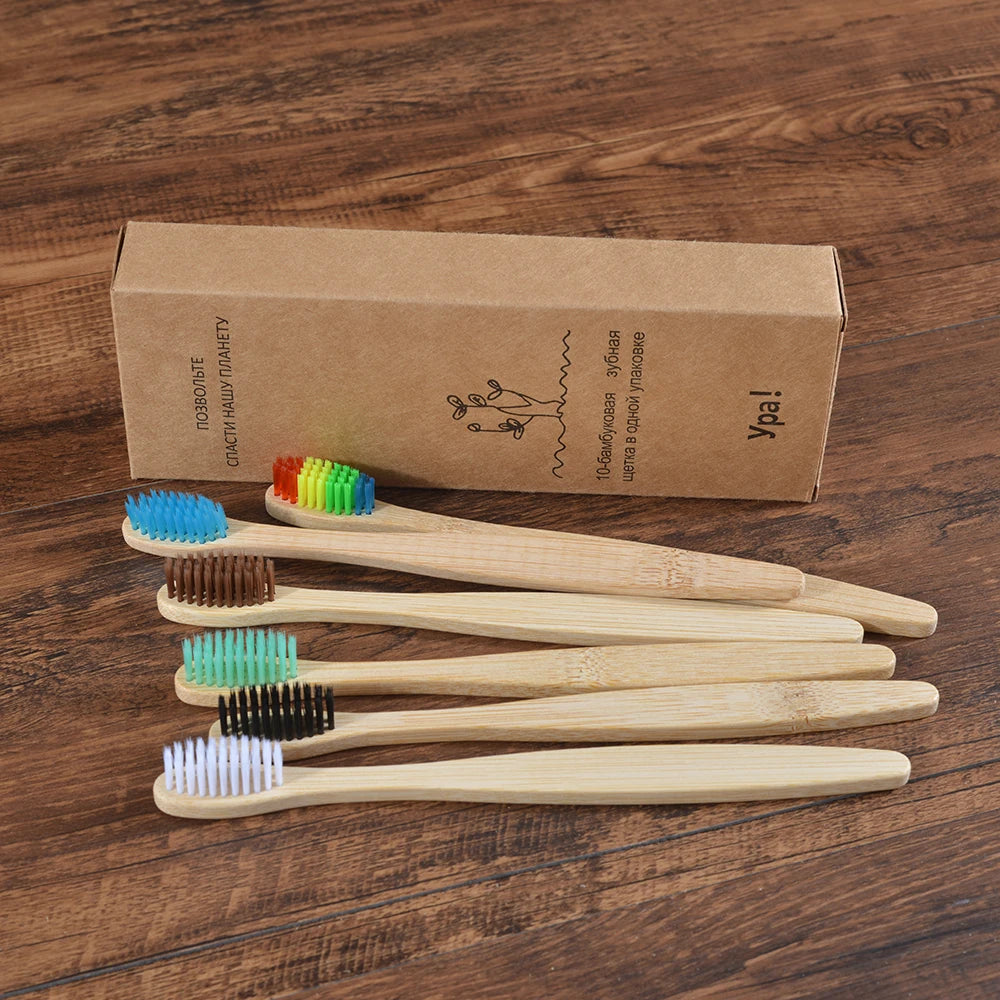 BambooSmile Natural Bamboo Toothbrush Set