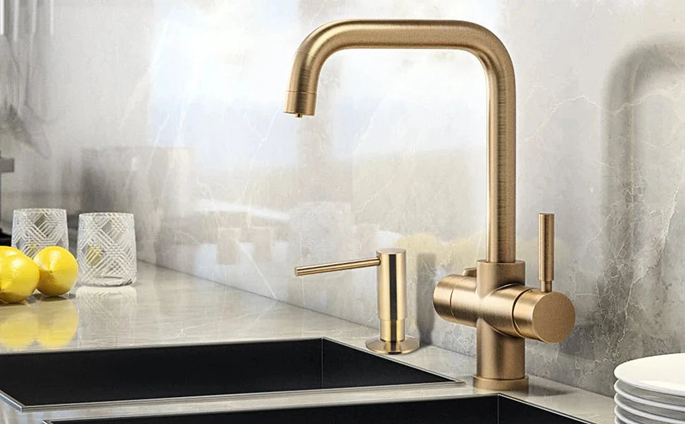 Matte Black Liquid Soap Dispenser with Brass Pump, 500ml