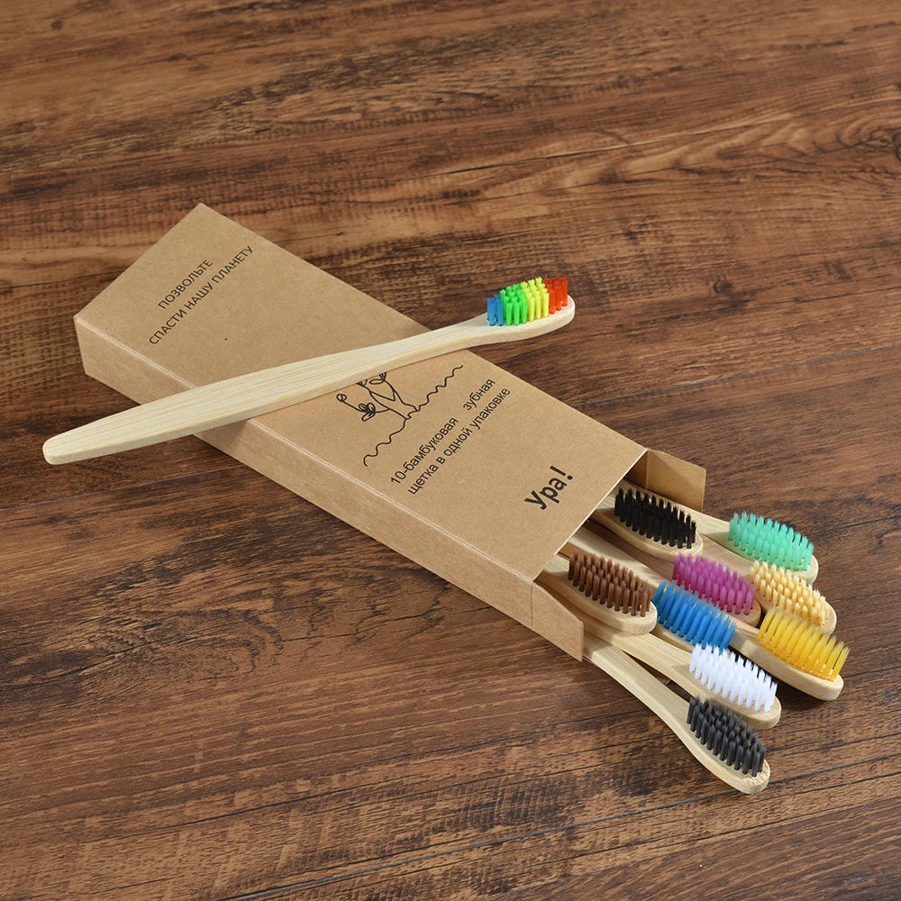 BambooSmile Natural Bamboo Toothbrush Set