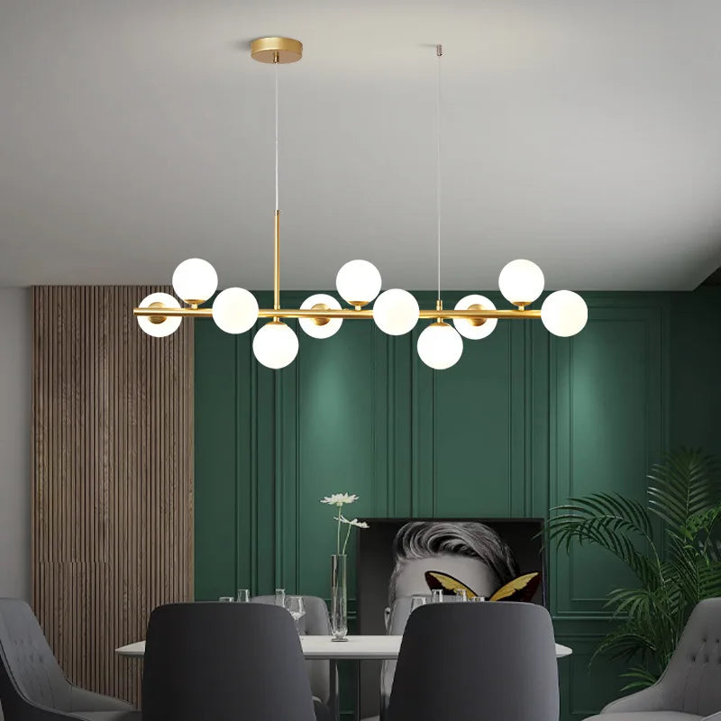Modern LED Pendant Light – Glass Ball Ceiling Lamp