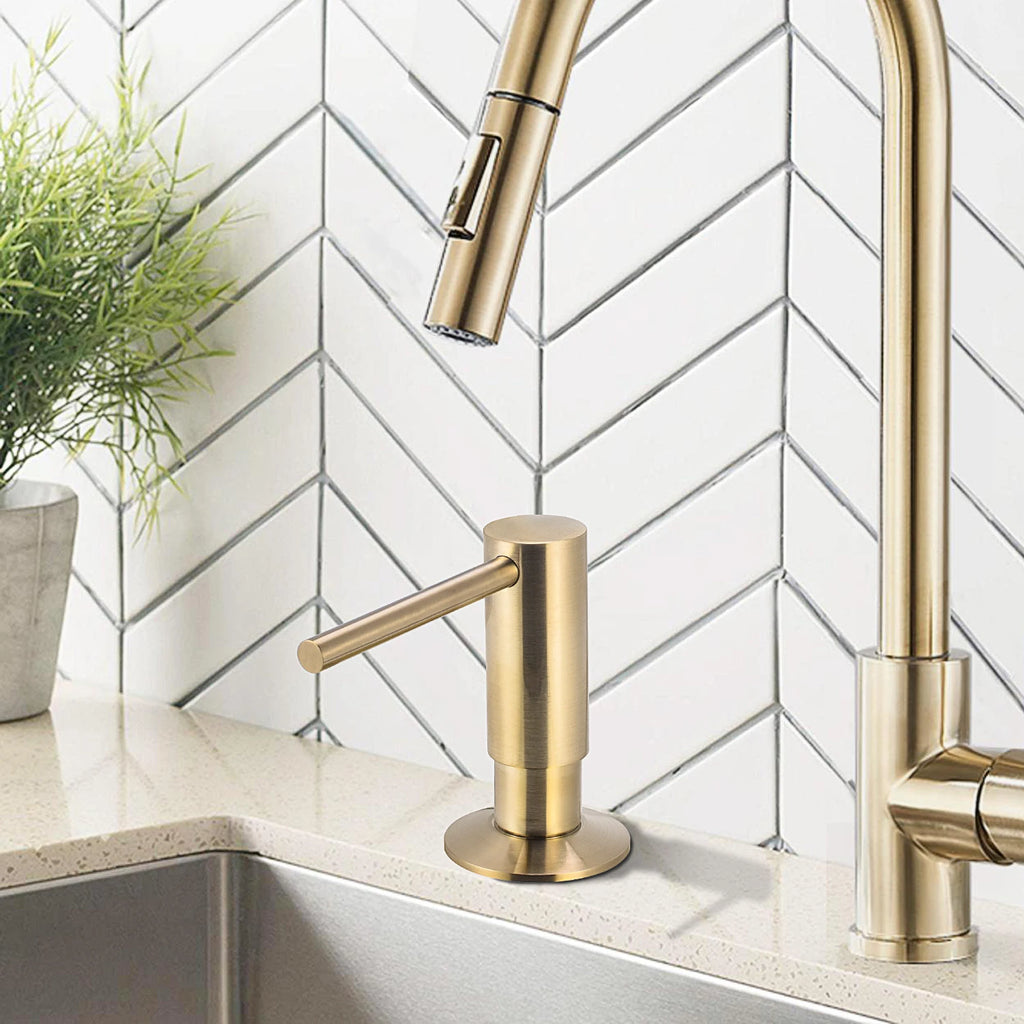 Matte Black Liquid Soap Dispenser with Brass Pump, 500ml