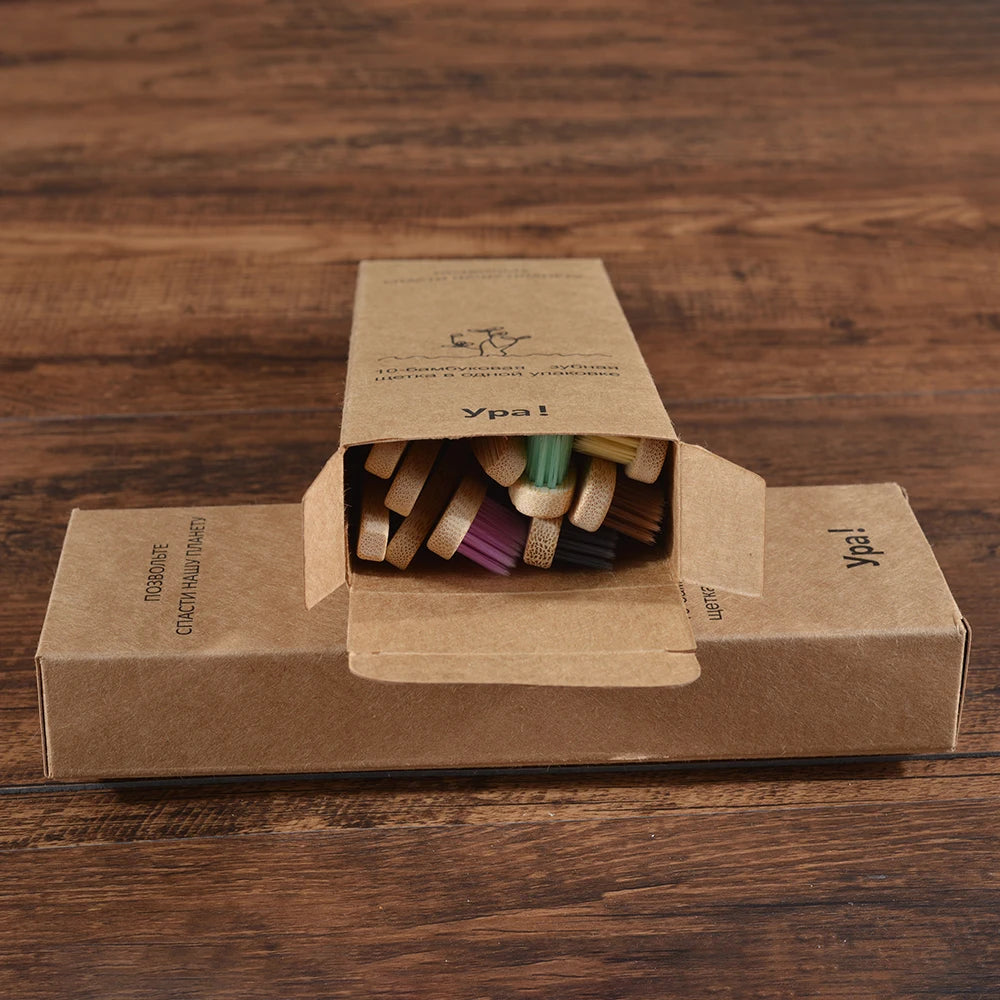 BambooSmile Natural Bamboo Toothbrush Set
