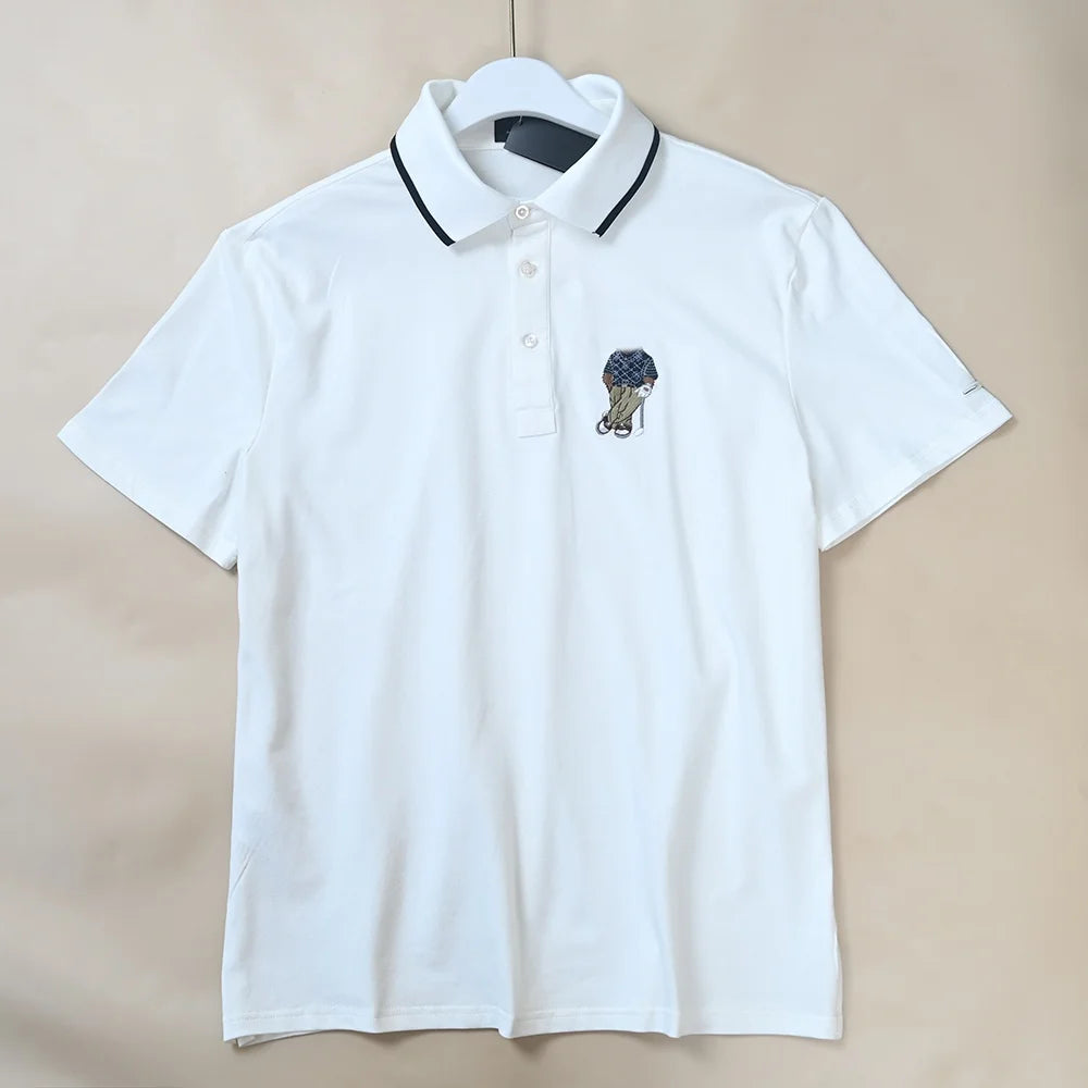 Men's Embroidered Short-Sleeve Shirt