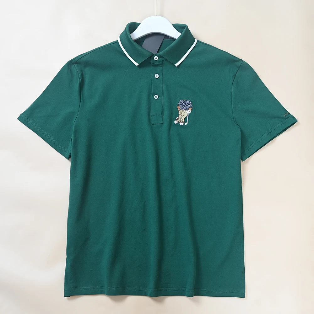 Men's Embroidered Short-Sleeve Shirt
