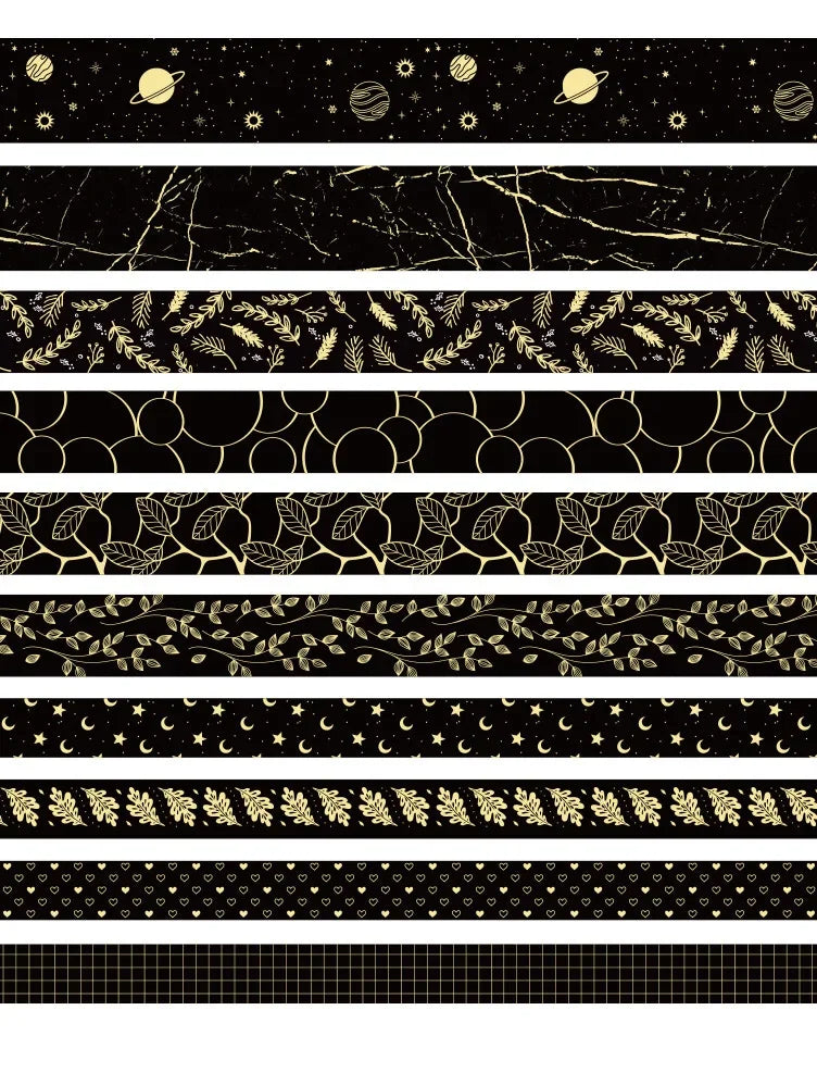 Pink Washi Tape Set with Gold Foil