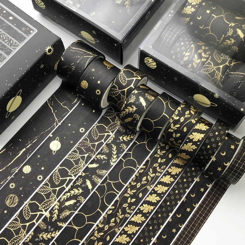 Pink Washi Tape Set with Gold Foil