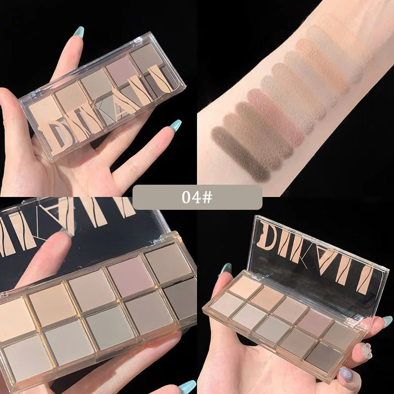 Ten-Color Matte Eyeshadow Palette